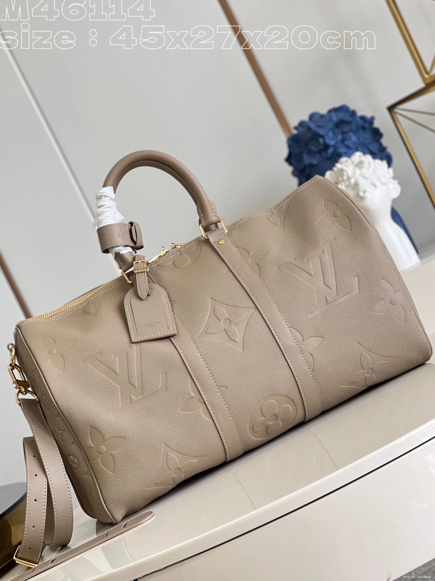 Official oldcobbler VUITTON 45 BANDOULIÈRE KEEPALL LOUIS 0724